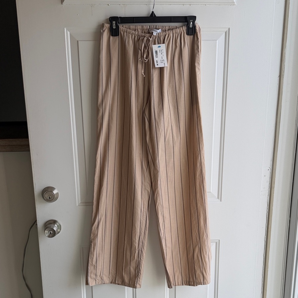 Women’s Tan Striped Pants